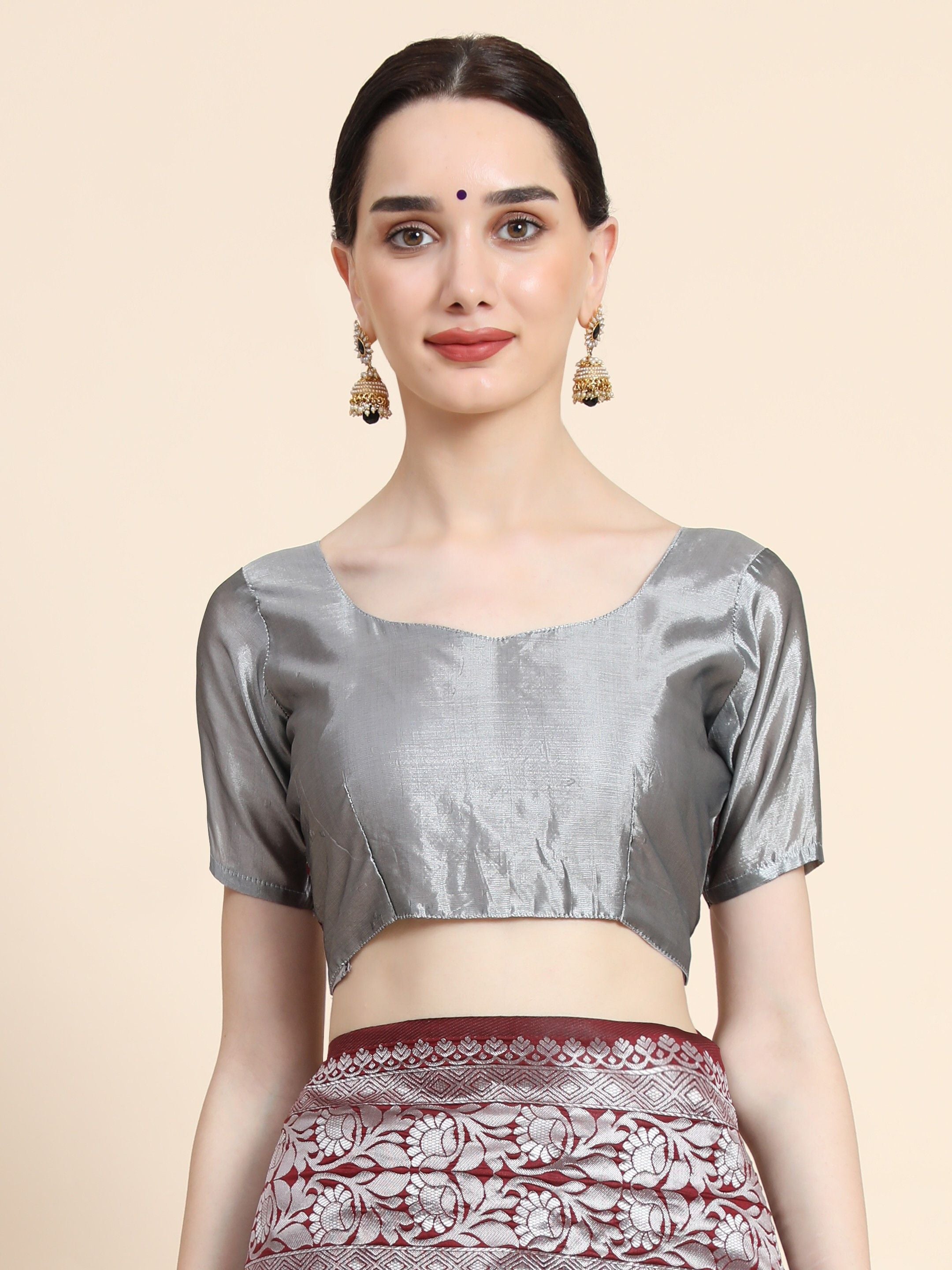 kanjeevaram maroon jkacquard saree